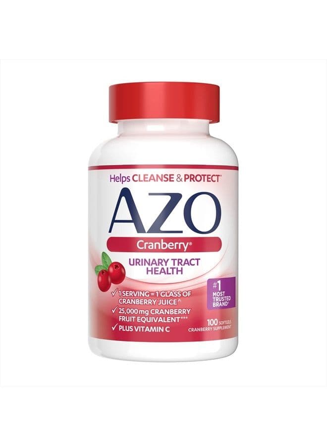Cranberry Urinary Tract Health Supplement, 1 Serving = 1 Glass of Cranberry Juice, Sugar Free Cranberry Pills, Non-GMO 100 Softgels