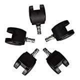 Doliva Office Revolving Chair Roller Wheel Caster Pin Tyre Set of 5