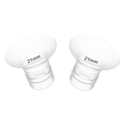2pcs Flange Inserts 21mm for 17mm-20mm Nipple Size,Fits for Momcozy S12 Pro/S9 Pro/M5,S9/S12/S19/S21/S23,Elvie,Willow,lansinoh,Medela,Spectra,TSRETE,kmaier,MomMed Breastpump 24mm Flange,Down to 21mm
