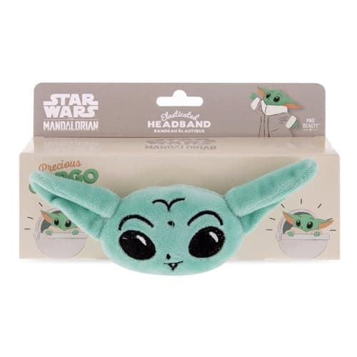 MAD Beauty Star Wars Mandalorian Grogu Baby Yoda Headband | Keeps Hair Tucked Away During Beauty Routine | Cruelty-Free Cosmetics | Skincare Gifts for Women, Adults, and Kids