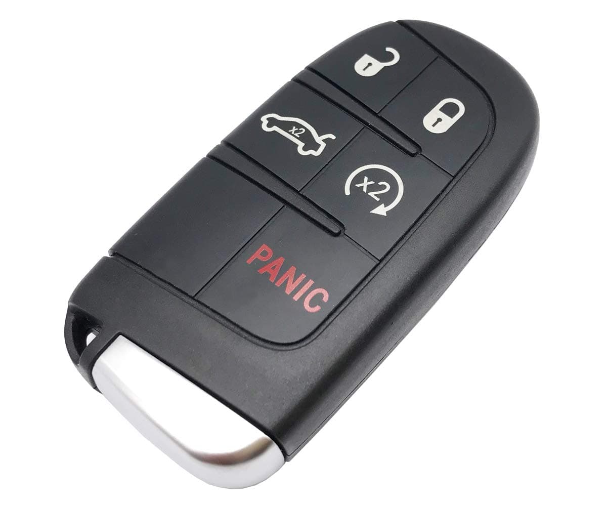 Horande Replacement Key Fob Cover Case fit for 2016 - 2020 Dodge Charger Challenger Jeep Grand Cherokee Compass Cherokee Renegade Patriot Grand Comander Chrysler 300 Key Fob Shell