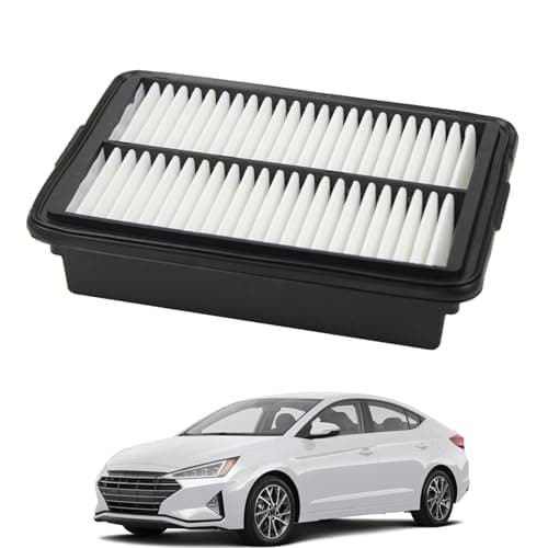 YzusGomumu 28113-F2000 Engine Air Filter Compatible with 2017-2022 Hyundai Elantra/Elantra GT Hyundai Kona Hyundai Veloster/N Kia Forte Forte5 Soul 1.4L 1.6L 2.0L Replaces# 28113-F0000 28113F2000