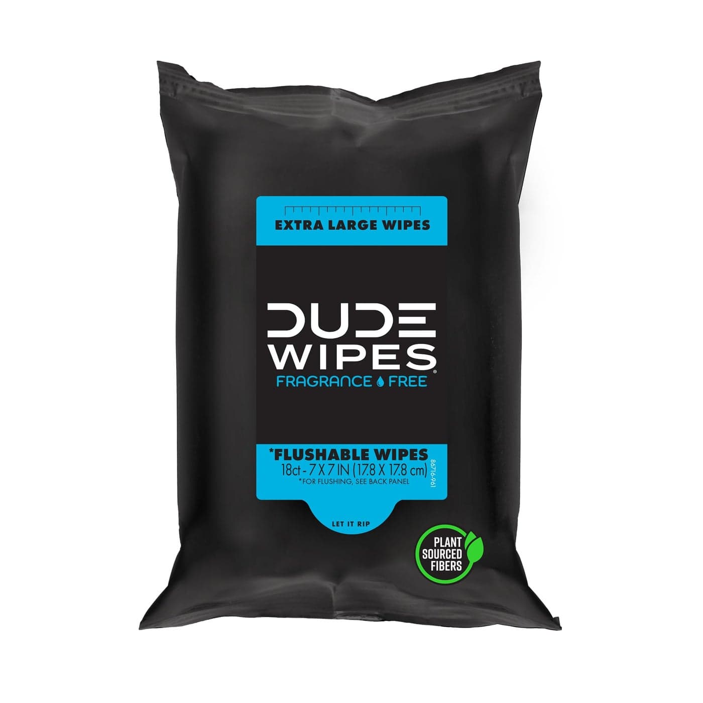 DUDE Wipes Flushable Wipes for Adults Unscented 18 Count VitaminE Aloe Septic and Sewer Safe Pack of 1