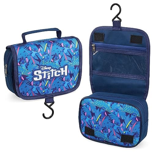 Disney Stitch Hanging Toiletry Bags for Women Teenagers Girls Minnie Mouse Cosmetic Bag Travel Accessories Stitch Gifts Blue Stitch