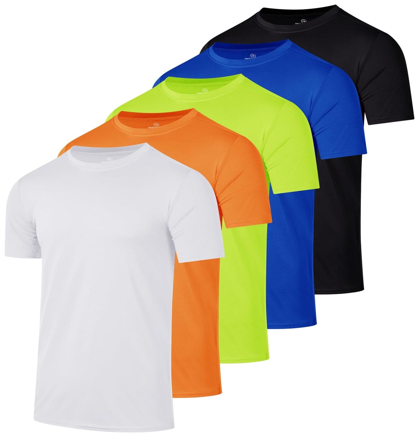 Real Essentials 5 Pack Youth DryFit Wicking Active Athletic Performance Short Sleeve TShirt Boys Girls ShirtsSet 11Medium 810