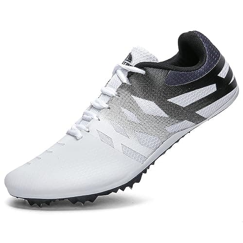 New Track and Field Shoes for Men Women Kids Boys Girls 8 Spikes 100400 Meter Running Racing Shoes Professional Sprint Sport Sneakers White Black