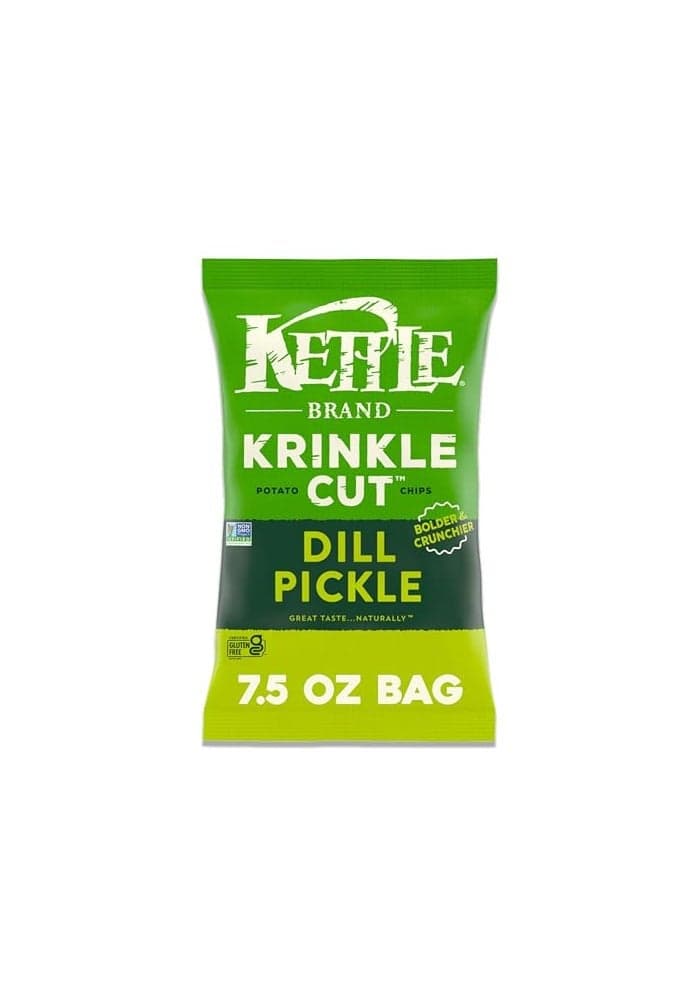 Kettle Brand Potato Chips Krinkle Cut Dill Pickle Kettle Chips 75 Oz