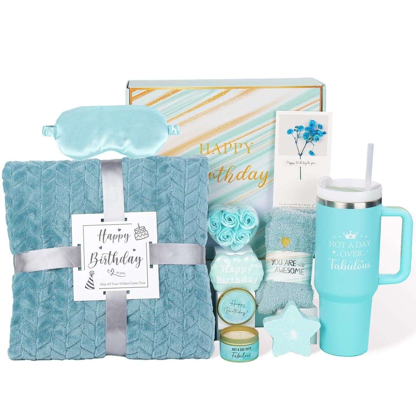 Birthday Gifts for Women Friendship Birthday Gift Basket for Women Mom Sister Best Friend Her Wife Girlfriend Daughter Aunt Coworker Boss Unique Bath Sets Self Care Relaxing Spa Gift Baskets
