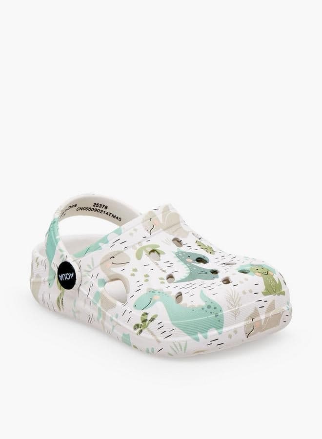 Boys Dinosaur Print Clogs — 21
