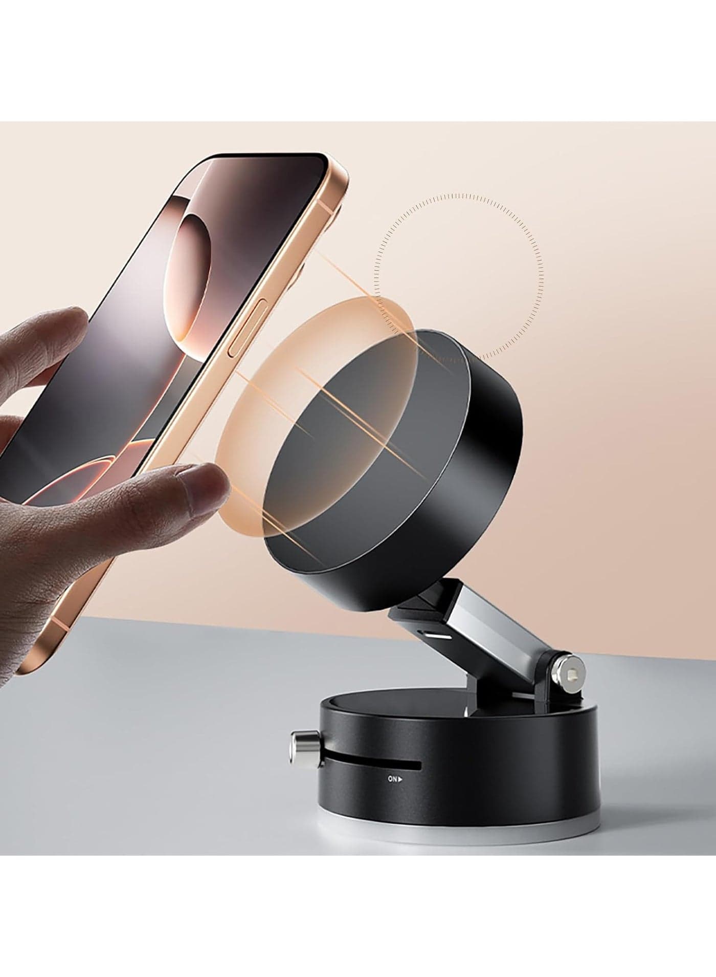 Vacuum Suction Magnetic Car Phone Holder, retractable foldable phone holder, used for travel, cars, study, bedroom, office, small portable phone holder