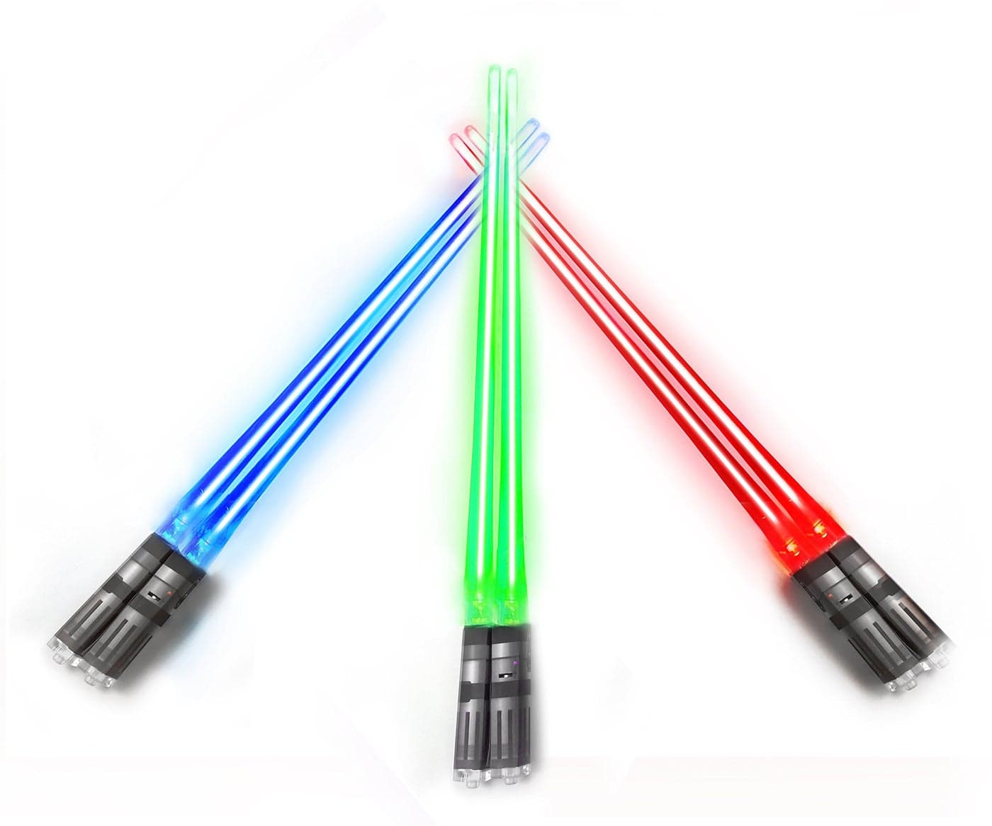 ChopSabers Lightsaber Led Light Up Chopsticks 3 Pairs Red Green Blue