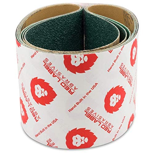 Red Label Abrasives 3 X 21 Inch 24 Grit Metal Grinding Zirconia Sanding Belts, 4 Pack