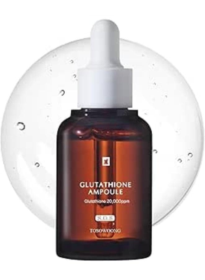 TOSOWOONG Glutathione Serum with 20,000ppm Glutathione, Niacinamide and Hyaluronic Acid, Supports Even Skin Tone, Supports Elasticity, Healthy Complexion, Korean Skincare, 30ml, 1.01 fl. oz