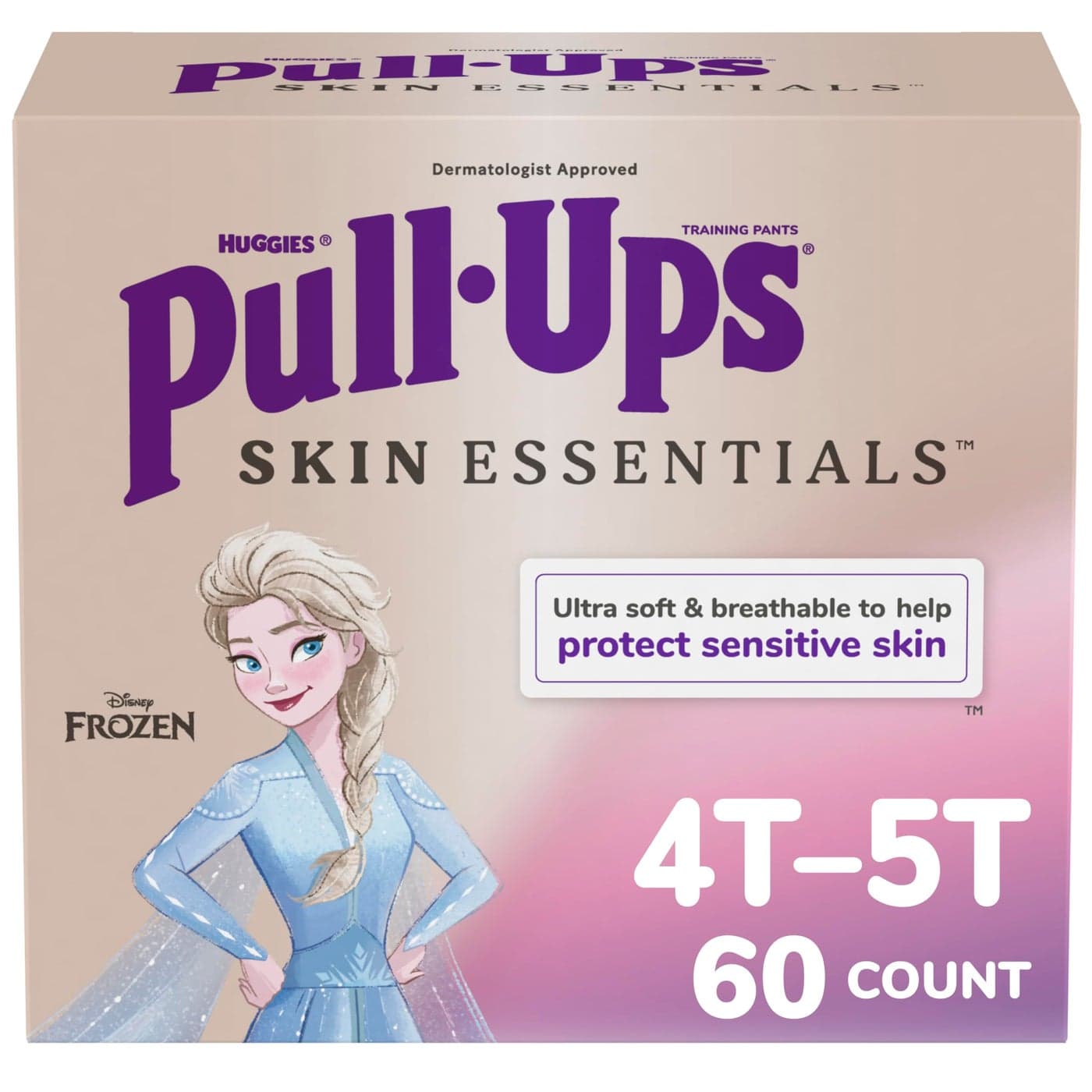 PullUps Girls Skin Essentials Potty Training Pants Training Underwear 4T5T 3850 lbs 60 Ct
