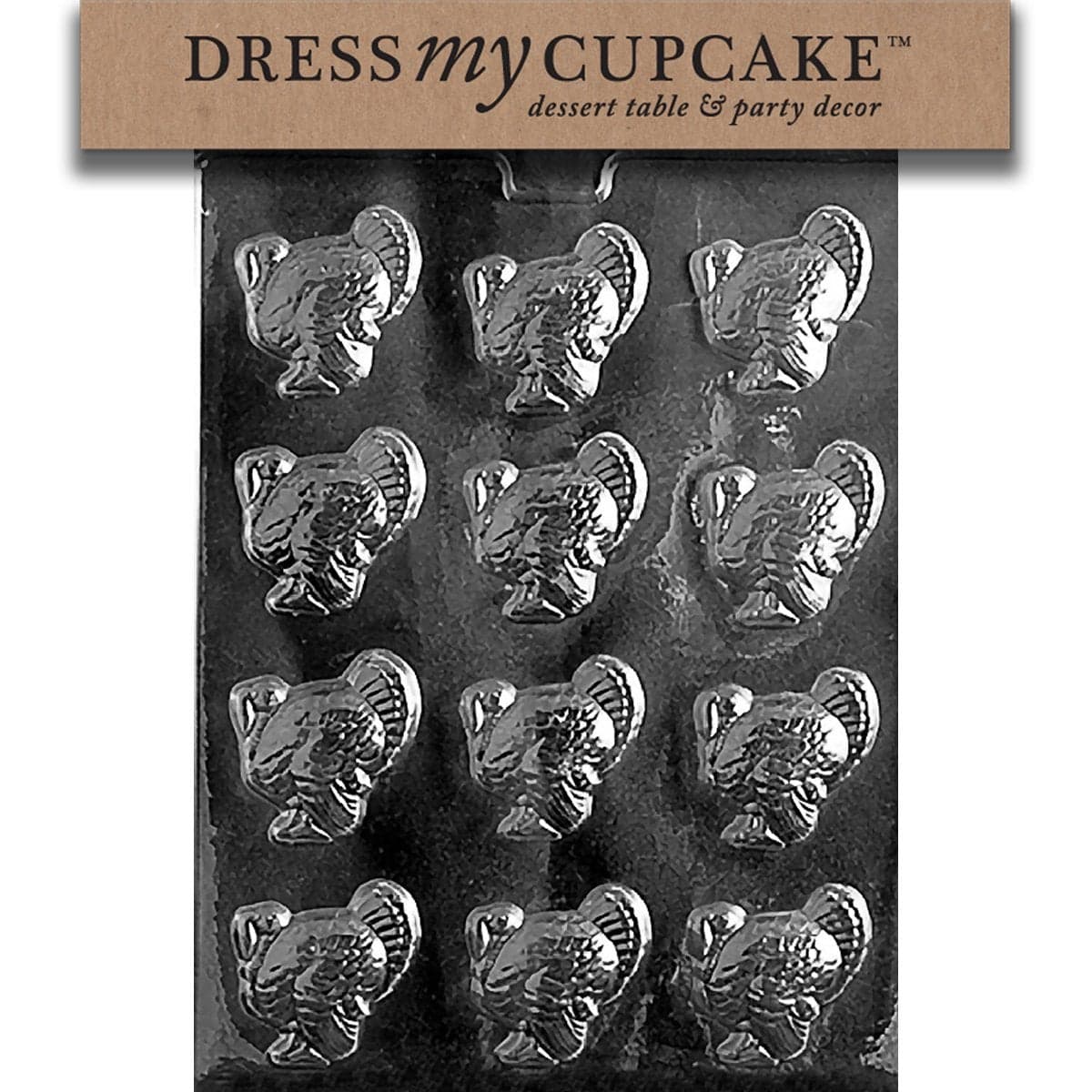 Dress My Cupcake Chocolate Candy Mold Small Turkeys Thanksgiving