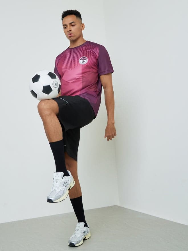 Men Qatar Short Sleeve Jersey FIFA Football T-Shirt