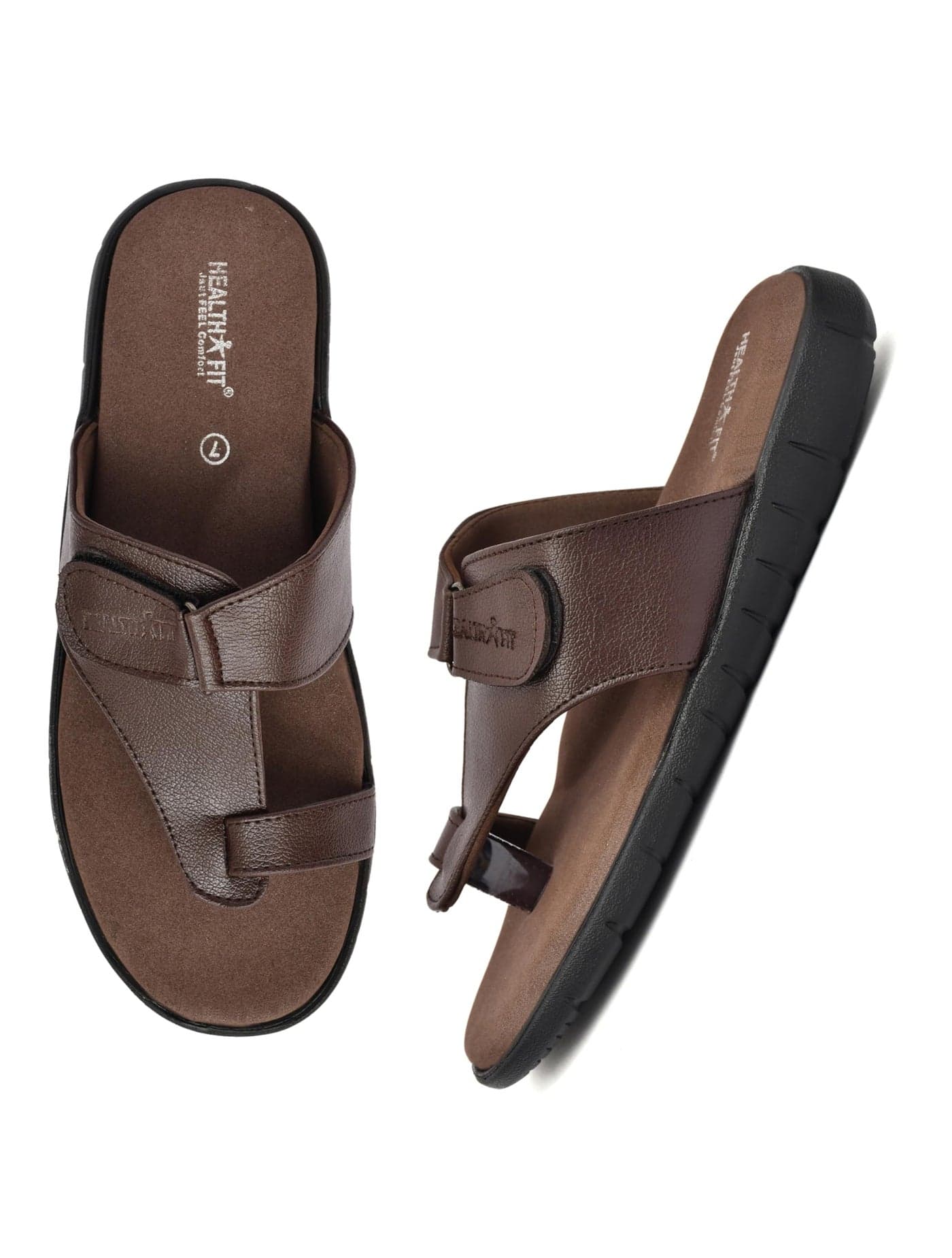 HEALTH FIT Diabetic & Orthopedic/Doctor Slippe Soft Comfortable With Arch Support Slipper/Men's Footwear 3042 11 Uk Br, Brown