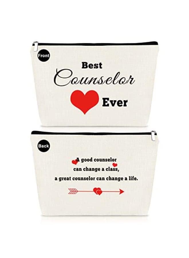 Counselor Appreciation Gift School Counselor Makeup Bag for Women Thank You Gift for Counselor Thanksgiving Christmas Birthday Graduation Gifts for Counselor Teacher from Student Cosmetic Bag Pouch