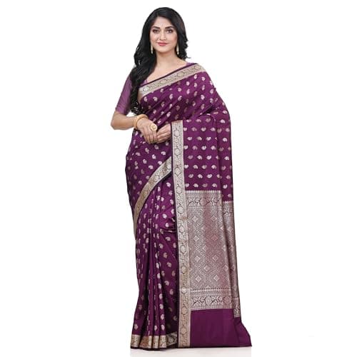 dB DESH BIDESH Women`s kanjivaram silk saree banarasi sarees for women cotton Silk Sari Party, wear for wedding, golden Design With Unstitched Blouse Piece sadi for Women New, Sari Latest, Saree
