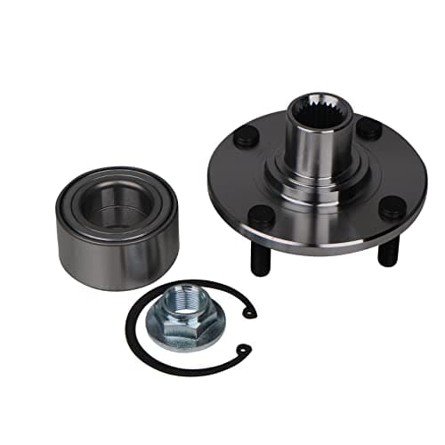KUSATEC 518510 Front Wheel Bearing and Hub Assembly Compatible with Ford Focus 2000-2011, 4 Lug Bolts