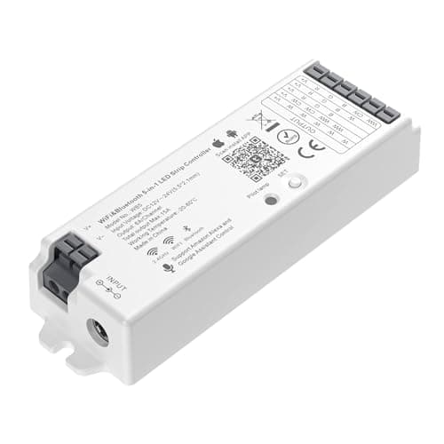 BTF-LIGHTING 5in1 WB5 2.4GHz Tuya WiFi PWM LED Controller Compatible with Alexa/Google Home/Smart Life/Tuya Smart APP Control for Dimming CCT RGB RGBW RGBCCT LED Strip Work with WR01RF WR02RF etc