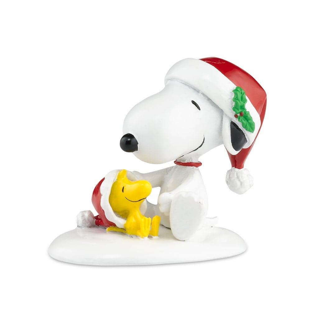 Department 56 Peanuts Village Happy Holidays Snoopy and Woodstock Accessory Figurine