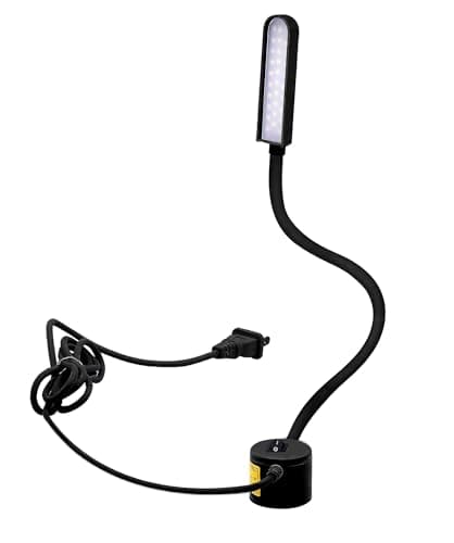 LED Sewing Machine Light,POWKER 30 LED Magnetic Mount Drill Press Light with Flexible Silone Coating Gooseneck for Sewing Machine, Drill Presses, Desks, Music Stands, Craft, Workbenches, Lathes Lamps