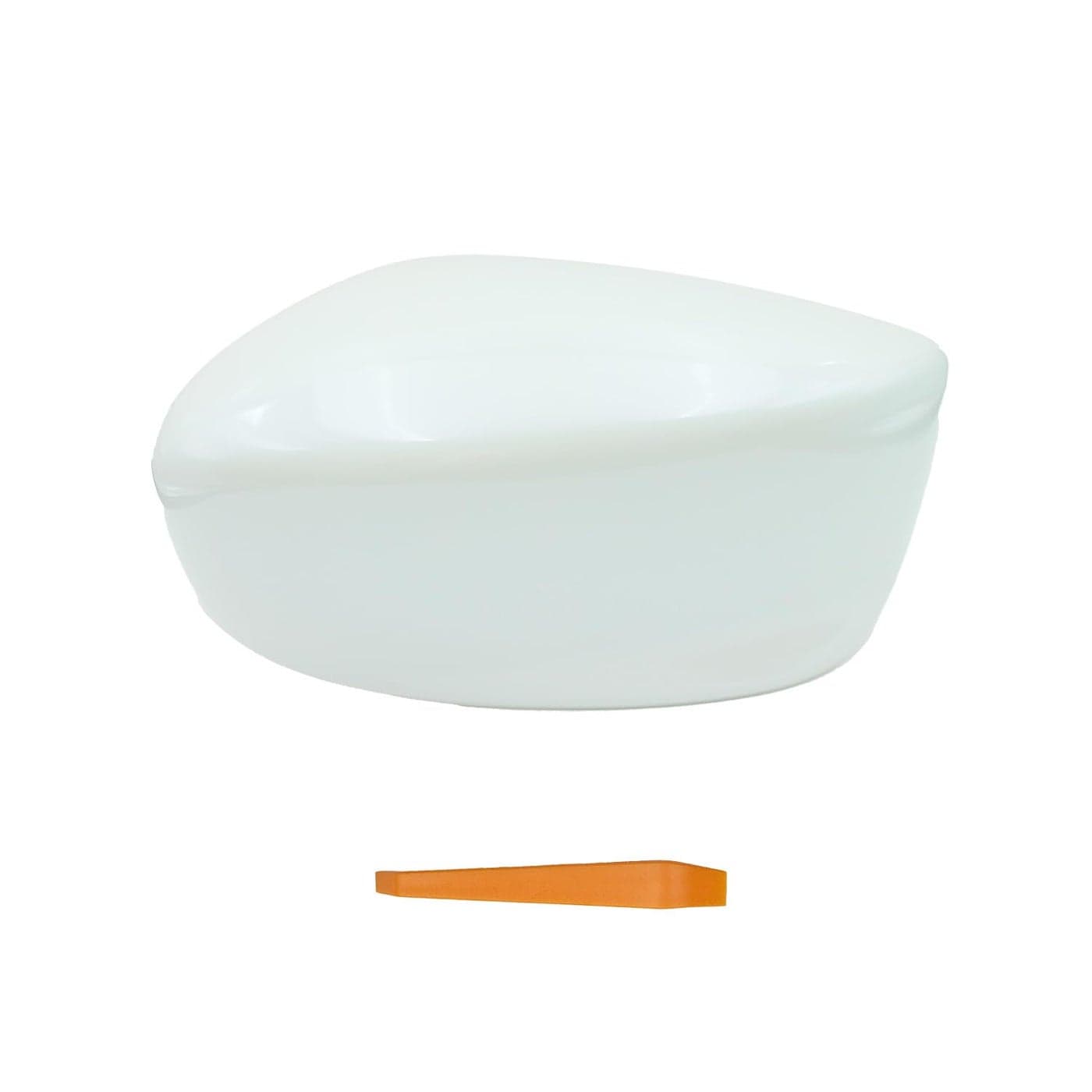 LAUBDGIE Driver Left Side Mirror Cover Cap Compatible with Honda Accord 20082012 White