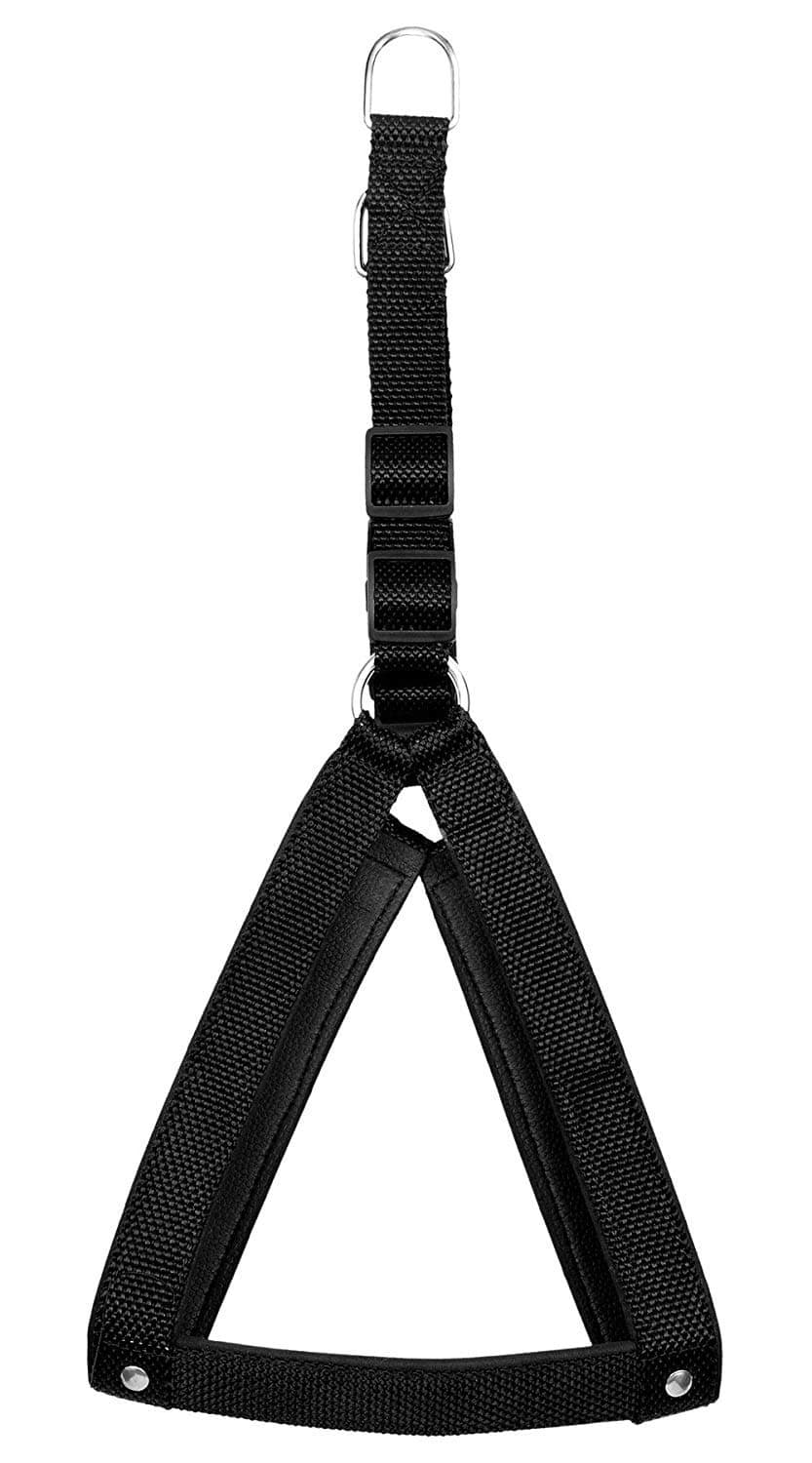 Smart Doggie Padded Dog Chest Belt Harness for Small Dogs and Cats (Black)