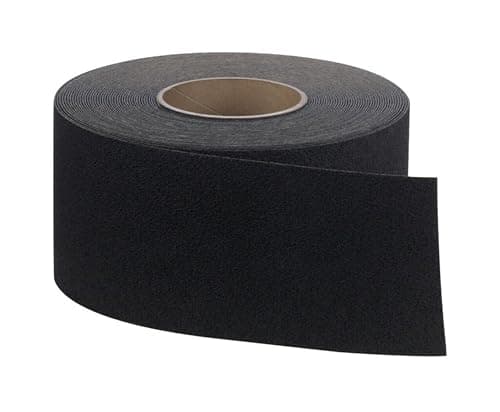 3M Safety-Walk Medium Duty Resilient Tread, 4 in x 60 ft, Anti-Slip Black Tape, Adhere Without Wrinkling, Curling, Tearing, Shrinking or Lifting, Self-Adhesive Backing, Quick & Easy Application (7738)