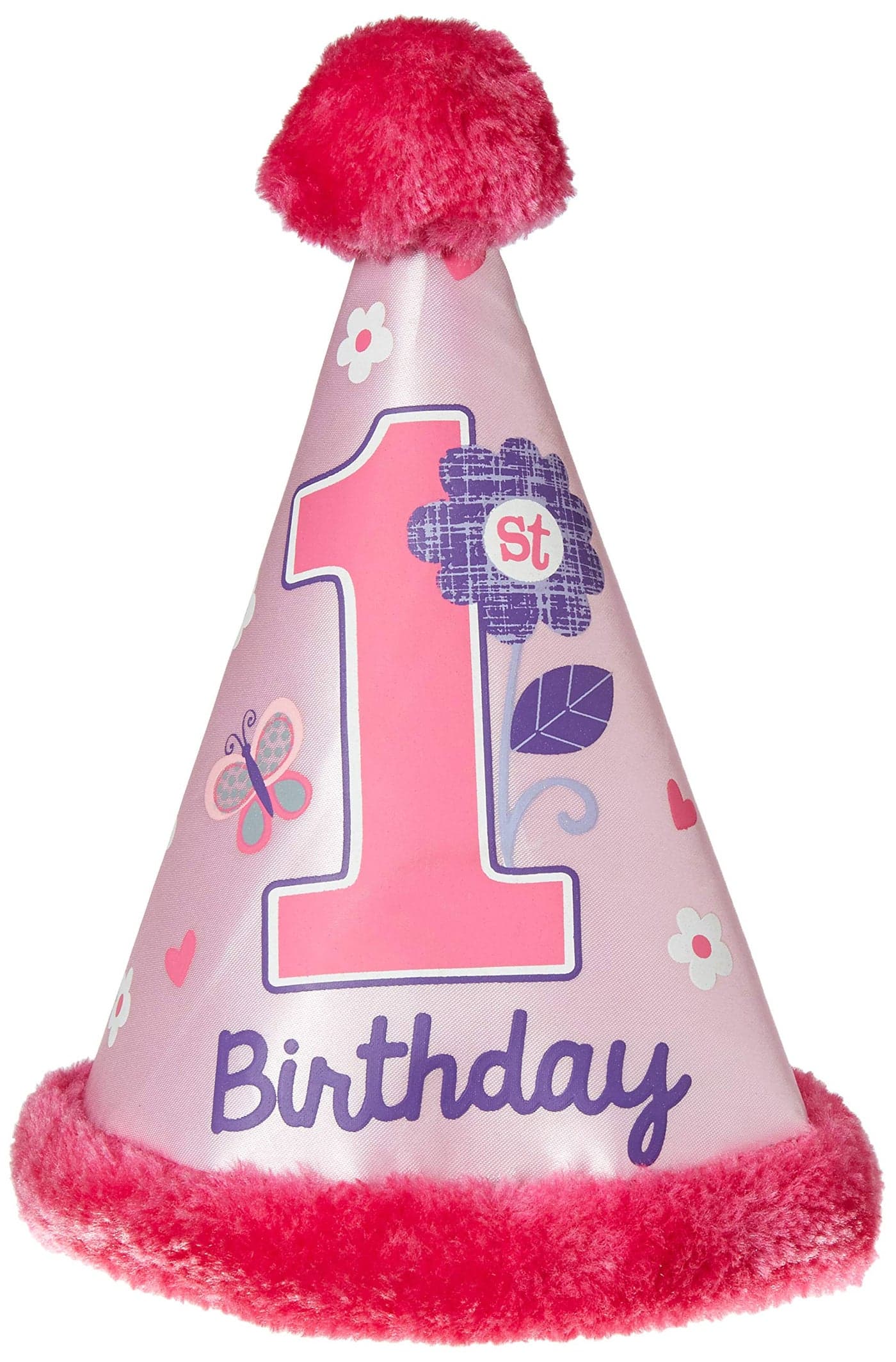 Wanna Party 1st Birthday Girl Cone Faux Hat