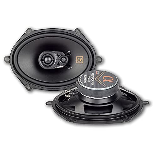 Alphasonik 1 Pair of NS683 Neuron Series 6x8/5x7 (360 Watts Max for The Pair) 180 Watts Max Per Speaker 3-Way Full-Range Car Audio Speaker with PEI Dome Tweeter Polypropylene Cone