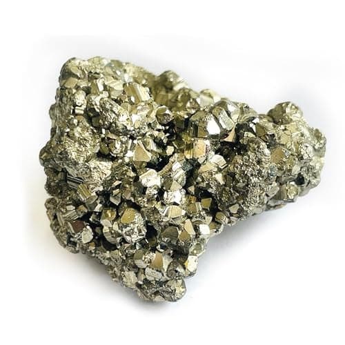 CRIKI Certified Original Pyrite Stone Cluster-Natural,Energized Golden Pyrite For Healing,Willpower,Money Manifestation,Vastu,And Business-50 To 90 Gm