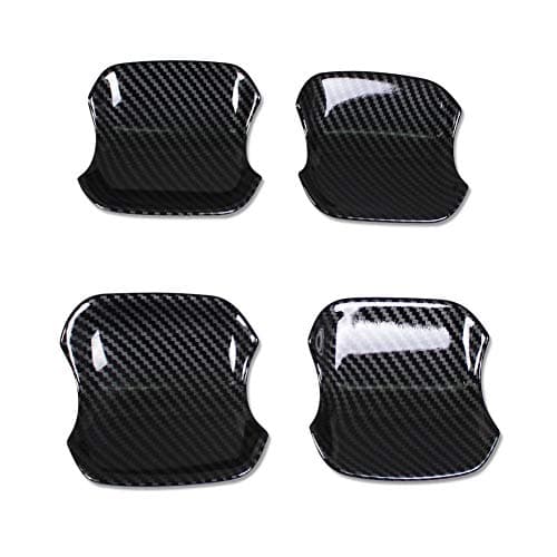 Beautost Fit for Subaru New CrosstrekImpreza 2024 2025 2026 Door Handle Bowl Cover Trim Carbon Fiber Black