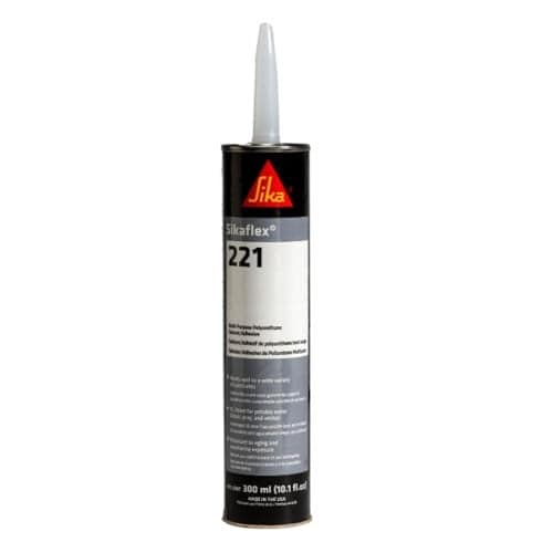 SIKA Sikaflex-221 Multi-Purpose Polyurethane Sealant/Adhesive, 10.1 fl oz, White – Fast-Curing, Permanent Elastic Bond, Weather-Resistant, Sandable & Paintable