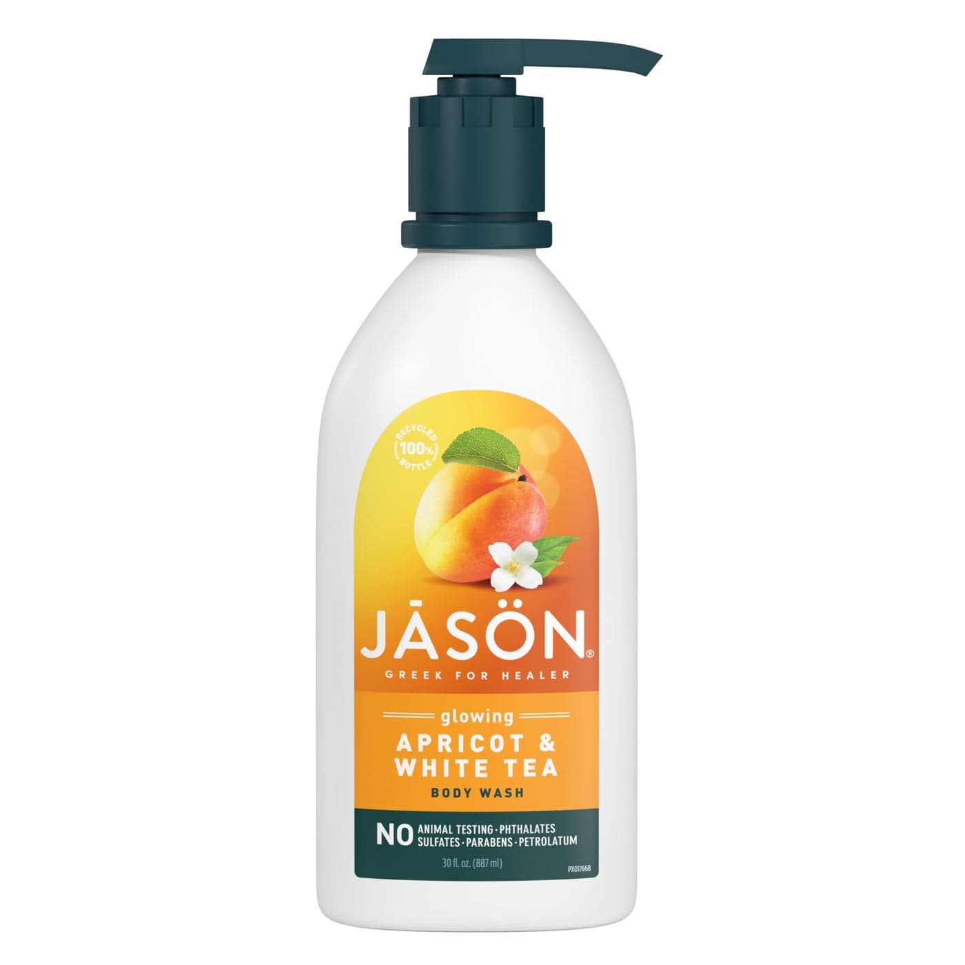 JASON Apricot and White Tea Glowing Body Wash For a Gentle Feeling Clean 30 Fluid Ounces