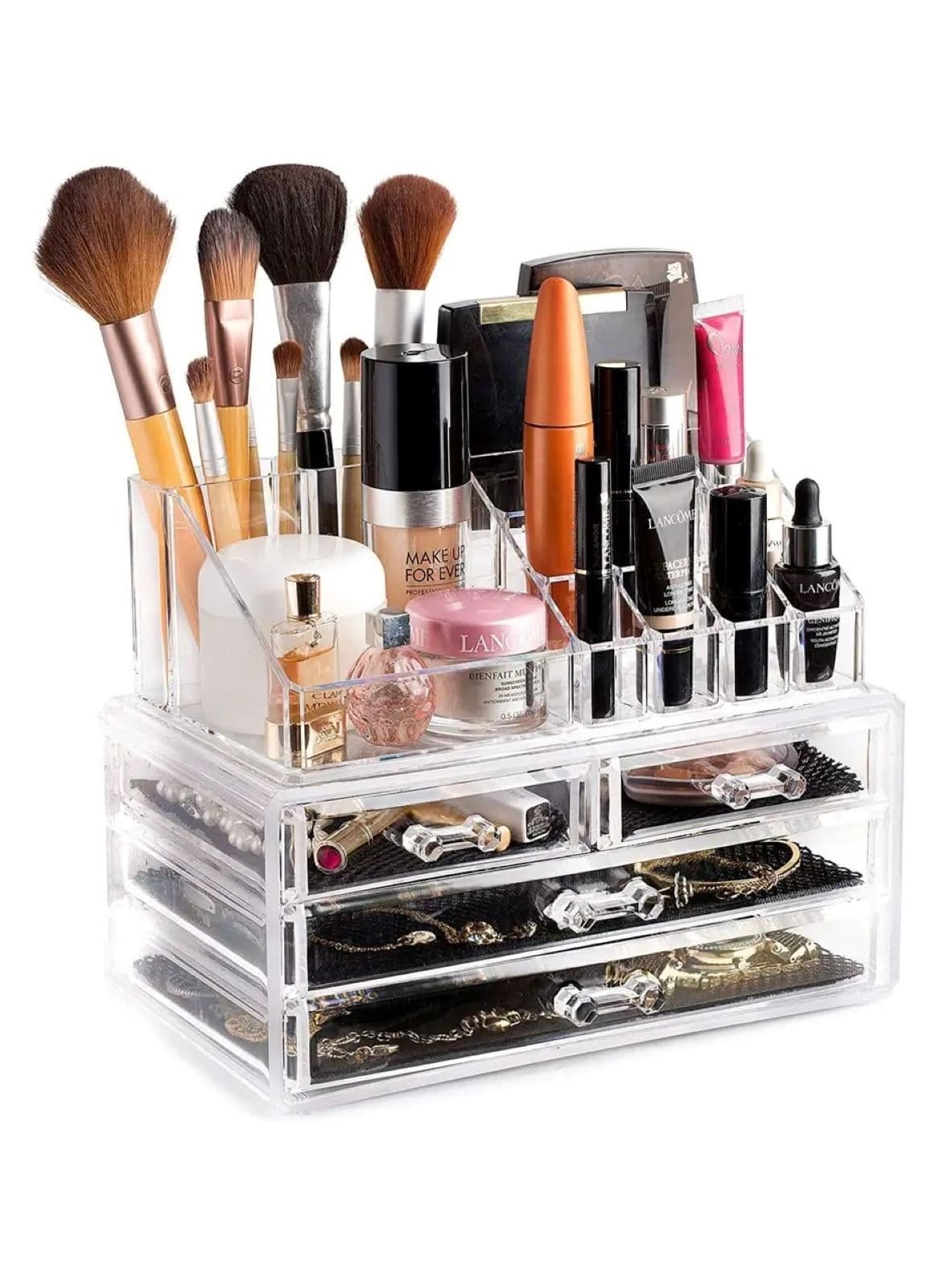 Acrylic Clear Makeup Organizer And Storage Stackable Skin Care Cosmetic Display Case