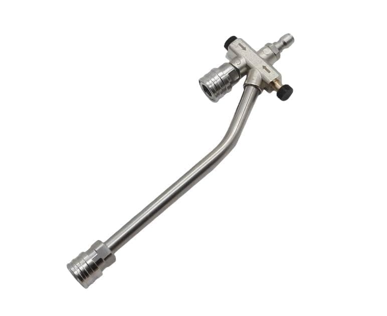 Starq Dual Lance Pressure Washer Wand For Foam Cannon Stainless Steel With 14 Quick Male Connect DV500 Easy Switch Betweem Foam Lance and Nozzle For Car Bike Floor Roof Cleaning