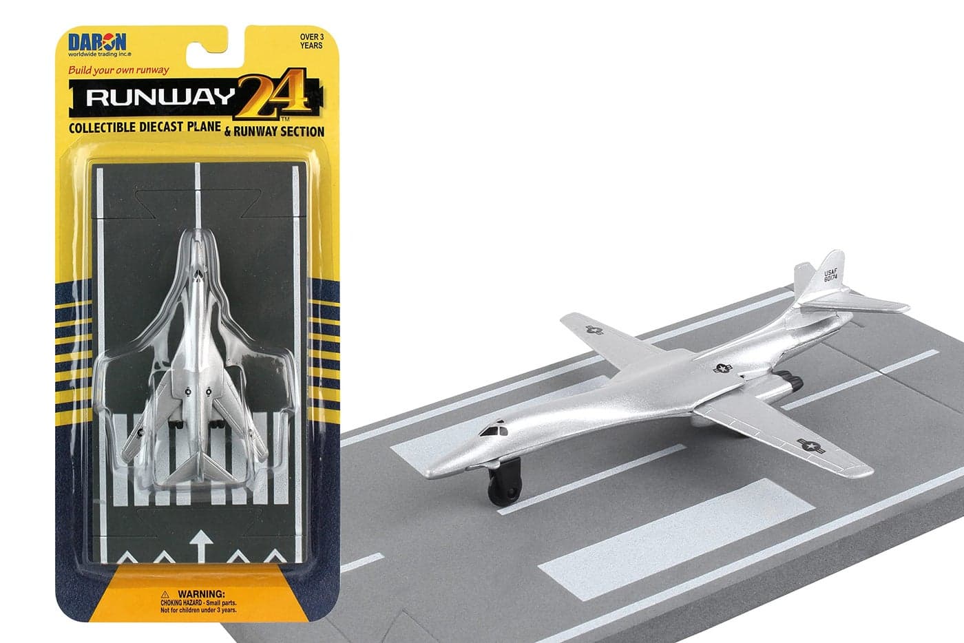 Daron Worldwide Trading Runway24 B-1 Vehicle, Silver