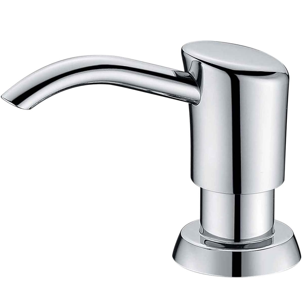 GAGALIFE Built in Sink Soap Dispenser or Lotion Dispenser for Kitchen Sink Chrome ABS Pump Head with 17 Ounce Large PET Soap Bottle