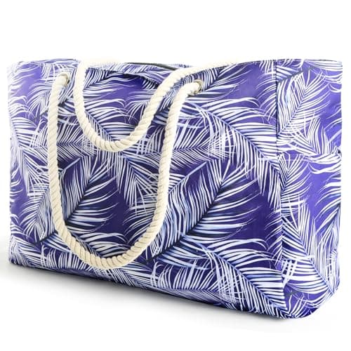 SRISE Large Beach Bag for Women & Men, Beach Bags Waterproof Sandproof, Travel Tote Bag, Swim Pool Bag for Family Outdoor