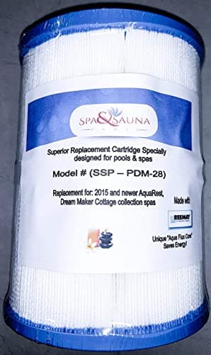 Spa & Sauna Parts Replacement Cartridge Filter For Dream Maker, Aquarest PDM28 461273