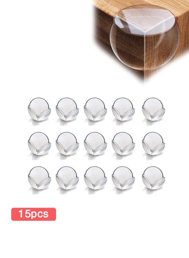 15Pcs Corner Protector for Baby, Protectors Guards Furniture Corner Guard, Edge Safety Bumpers Baby Proof Bumper Cushion to Cover Sharp Furniture Table Edges Clear and Transparent