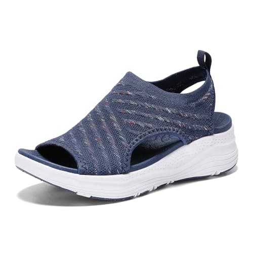 YESWIN Women Walking Sandals Arch Support Orthotic Comfortable Plantar Fasciitis Non-slip Casual Open Toe Sport Sandals for Athletic Summer Beach