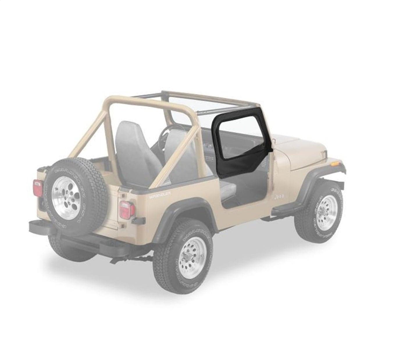 Bestop Fabric Door Skins Jeep 9706 Wrangler TJ Black Denim