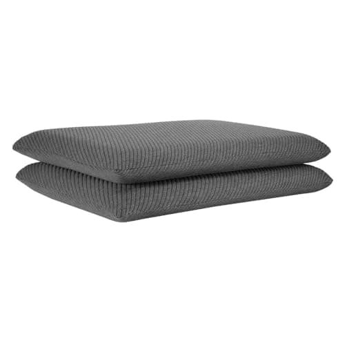 Wakefit Memory Foam Pillow | 1 Year Warranty | Orthopedic Pillows for Neck Pain, Pillow Memory Foam, Memory Pillow for Sleeping (25 x 15 x 2.5 inch, Set of 2 - Dark Grey, Large - Slim)