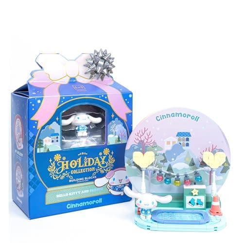 Hamee Sanrio Hello Kitty and Friends Holiday Collection Cute Building Blocks Figure Set Birthday Gift Party Favor Gift Basket Filler Stress Relief Collectible Relaxation Cinnamoroll
