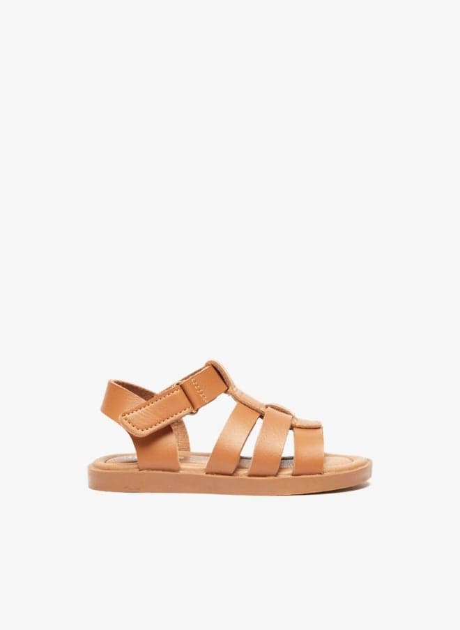 Boys Solid Open Toe Sandals with Hook and Loop Closure — 29 EU