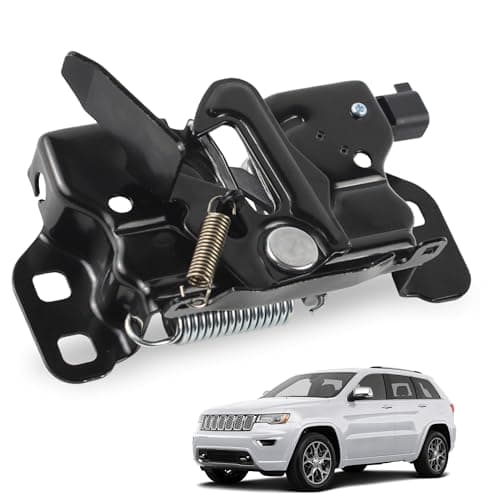 YzusGomumu 820-100 Hood Latch Assembly Compatible With 2011-2014 Dodge Durango 2011-2020 Jeep Grand Cherokee Front Door Latch Stainless Hood Latch Sensor Replaces 820100 68249962AA 4589688AB 4589688AE