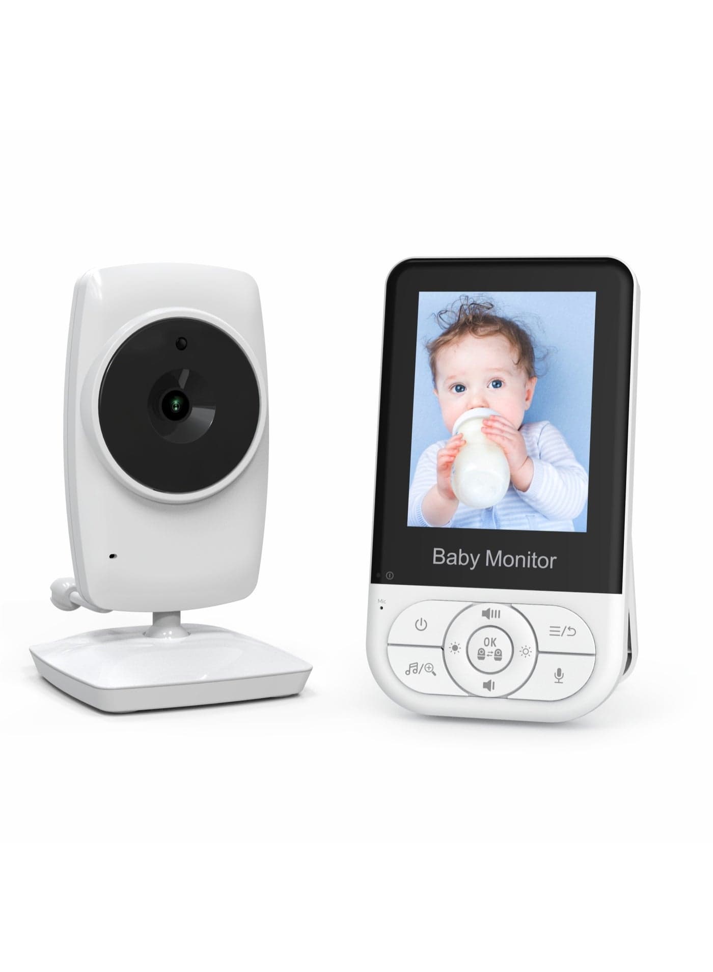 Baby Monitor with 2.8-inch Wireless Video, Two-Way Audio Intercom, Night Vision, Room Temperature Monitoring, and Lullabies